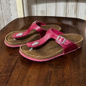 Birkenstock Gizeh Pink Glitter Girls 3-3.5 (34)
